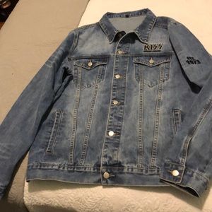 KISS band blue jean jacket.